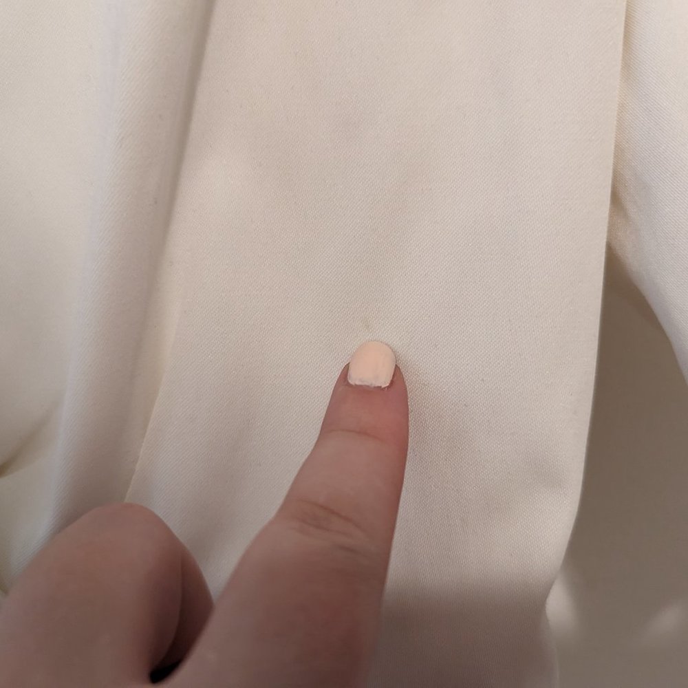 Alice + Olivia White Short Sleeve Peplum Wrap Blazer - Picture 9 of 16